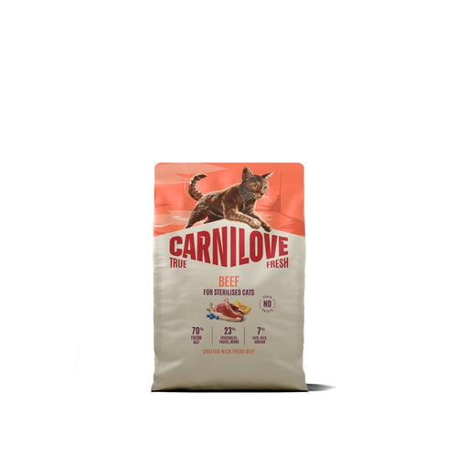 Carnilove Cat True Fresh Adult Sterilised, briketi - govedina