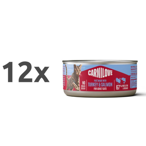 Carnilove Cat Adult konzerva, pate - puran in losos - 100 g - 12 x 100 g