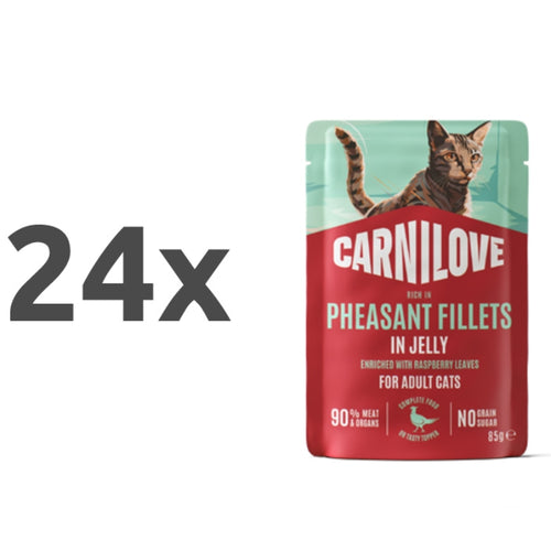 Carnilove Cat Adult vrečka, koščki v želeju - puran in fazan - 85 g - 24 x 85 g