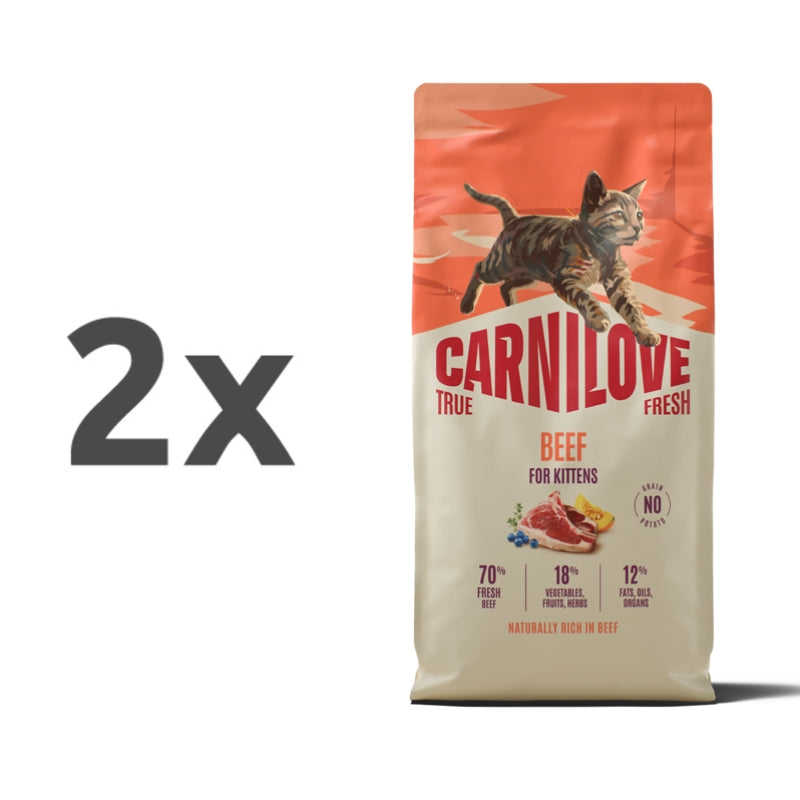 Carnilove Cat True Fresh Kitten, briketi - govedina - 2 x 6 kg