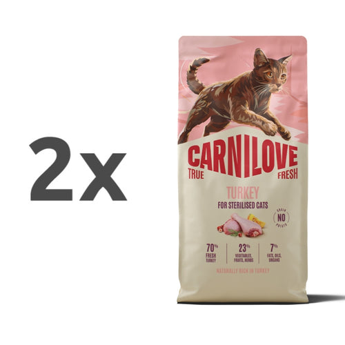 Carnilove Cat True Fresh Adult Sterilised, briketi - puran - 2 x 6 kg