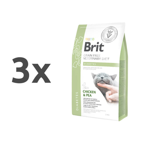 Brit GF Veterinarska dieta za mačke - Diabetes - 3 x 2 kg