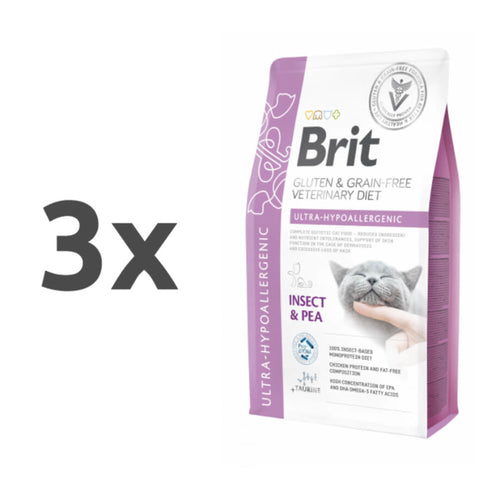 Brit GF Veterinarska dieta za mačke - Ultra Hypoallergenic - 3 x 2 kg