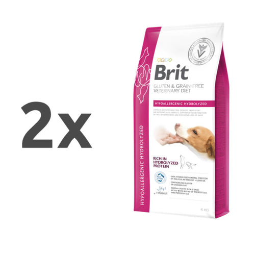 Brit GF Veterinarska dieta za pse - Hypoallergenic Hydrolyzed - 2 x 6 kg