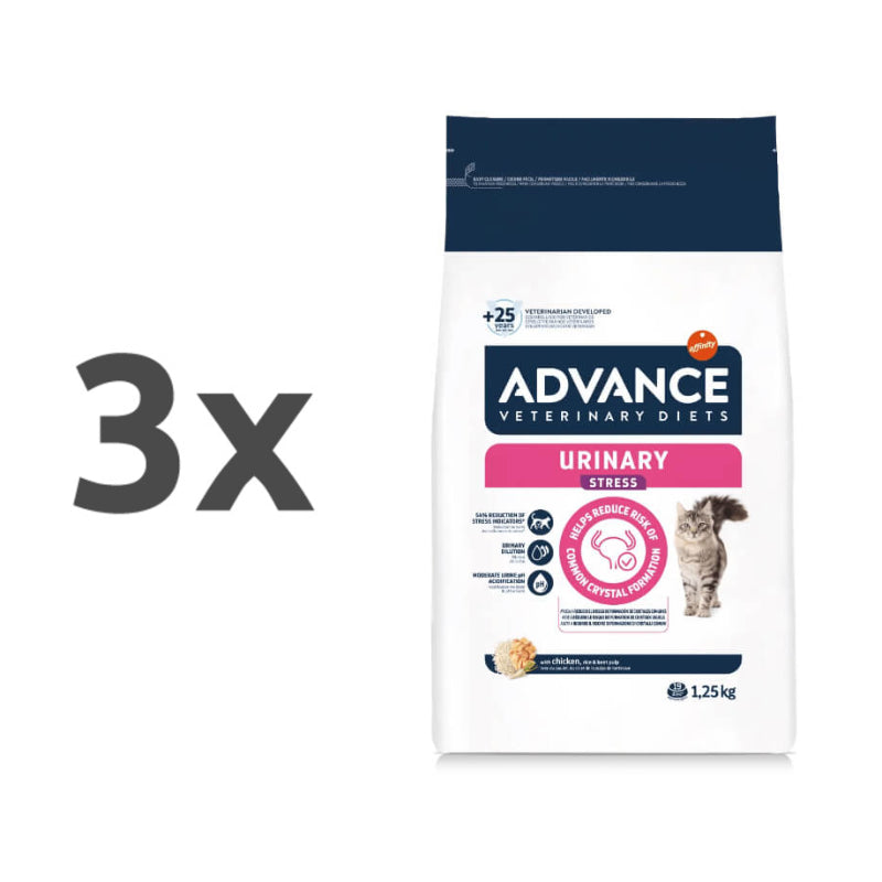 Advance veterinarska dieta za mačke Urinary Stress - piščanec - 3 x 1,25 kg