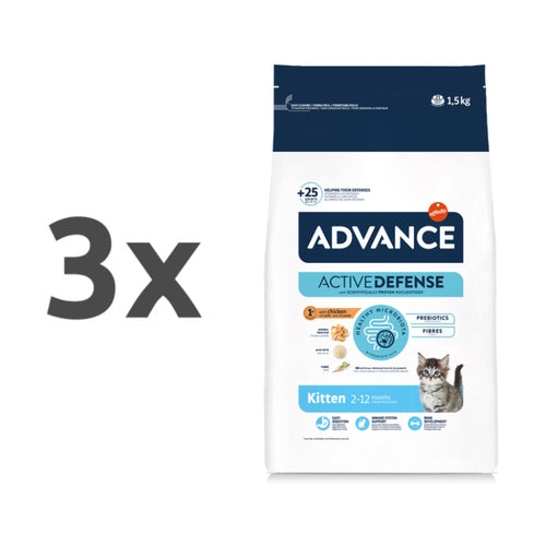 Advance Kitten - piščanec in riž - 3 x 1,5 kg