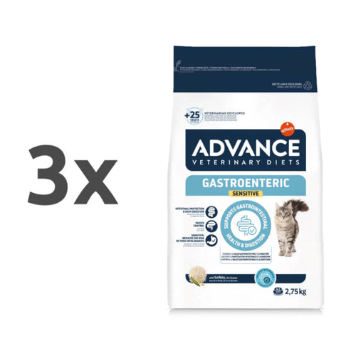 Advance veterinarska dieta za mačke Gastroenteric - puran in riž - 3 x 2,75 kg
