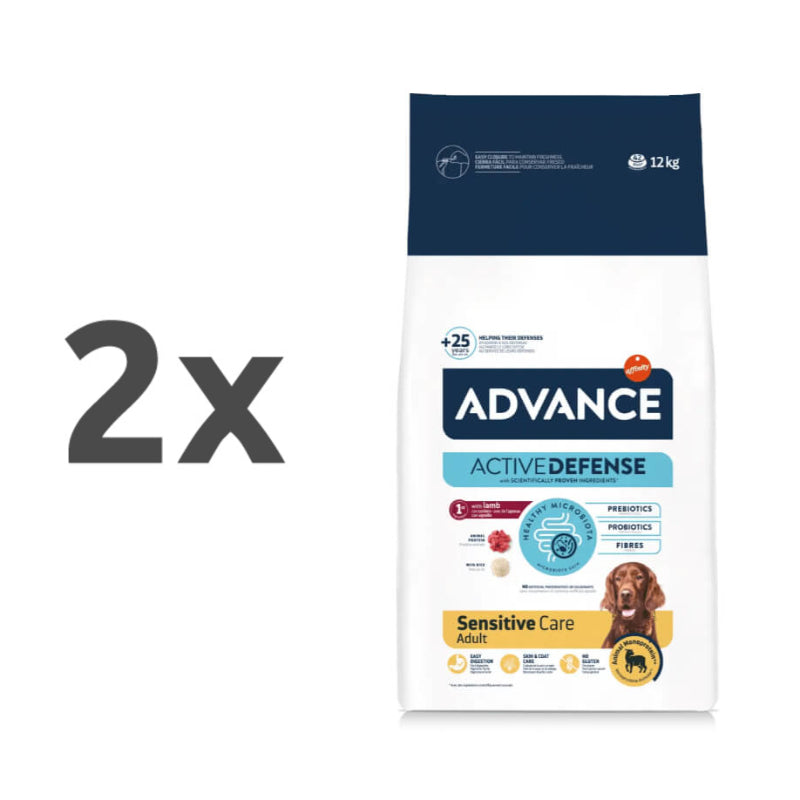 Advance Adult Sensitive - jagnjetina in riž - 2 x 12 kg