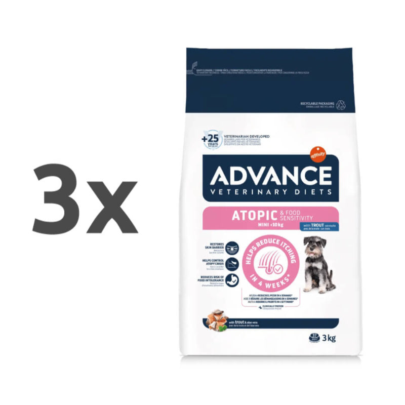 Advance veterinarska dieta za pse Atopic Mini - postrv - 3 x 3 kg
