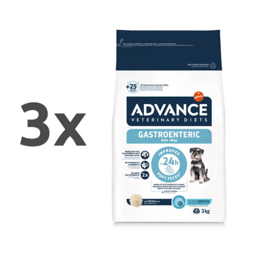 Advance veterinarska dieta za pse Gastroenteric Mini - piščanec in riž - 3 x 3 kg