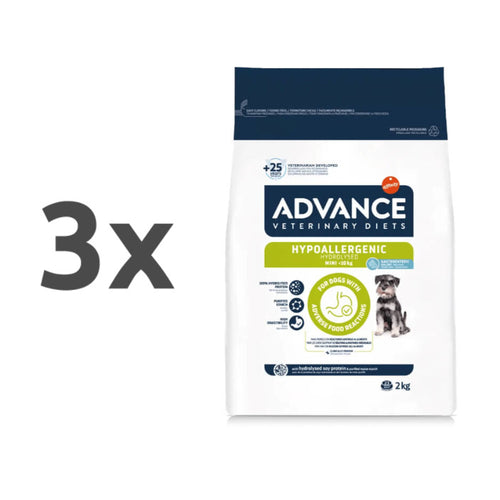 Advance veterinarska dieta za pse Hypoallergenic Mini - sojine beljakovine - 3 x 2 kg