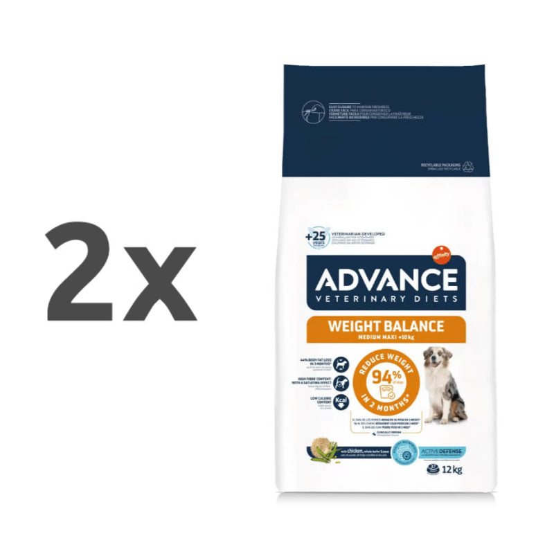 Advance veterinarska dieta Weight Balance - 2 x 12 kg