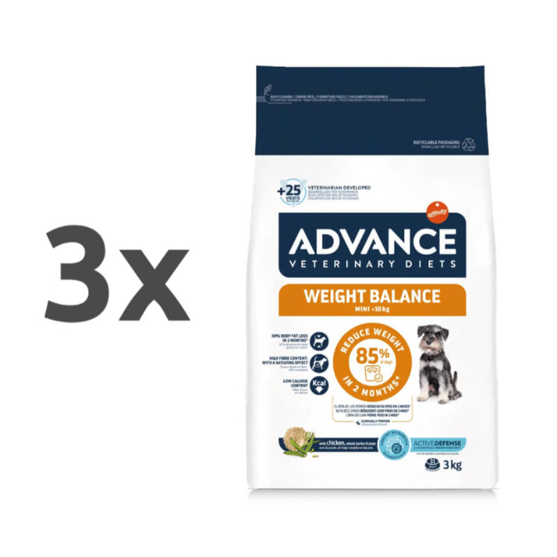 Advance veterinarska dieta Weight Balance Mini - 3 x 3 kg