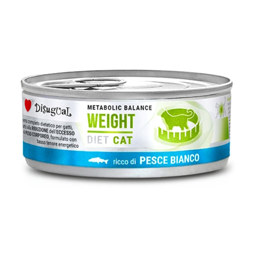 Disugual Cat veterinarska dieta Metabolic Balance Weight, bela riba - 85 g