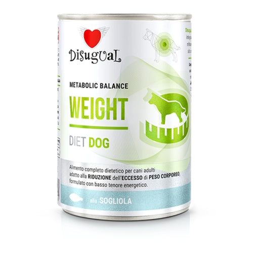 Disugual Dog veterinarska dieta Metabolic Balance Weight, bela riba - 400 g