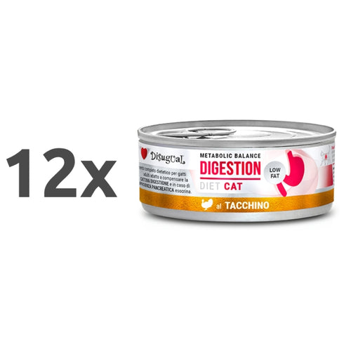 Disugual Cat veterinarska dieta Metabolic Balance Digestion, puran - 85 g - 12 x 85 g