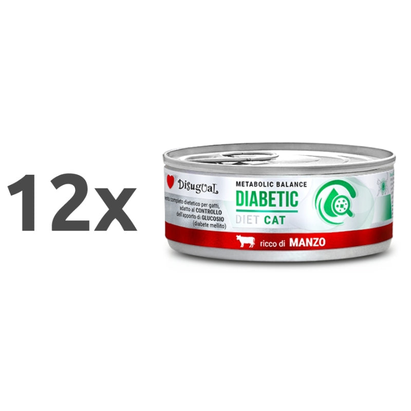 Disugual Cat veterinarska dieta Metabolic Balance Diabetic, govedina - 85 g - 12 x 85 g