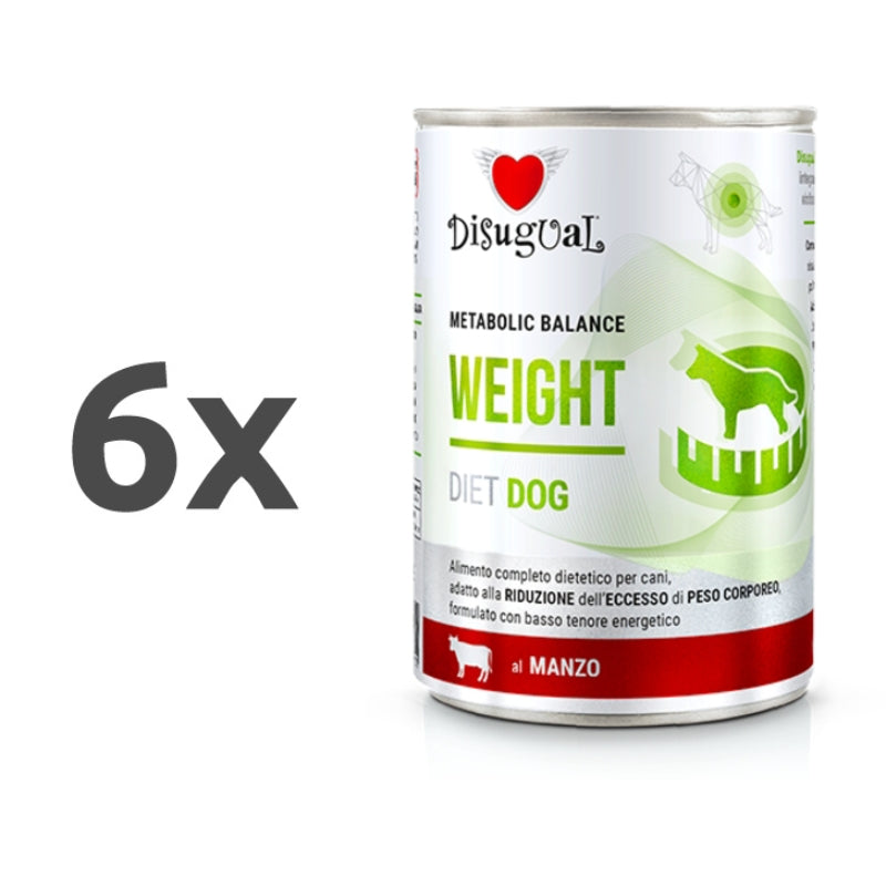 Disugual Dog veterinarska dieta Metabolic Balance Weight, govedina - 400 g - 6 x 400 g