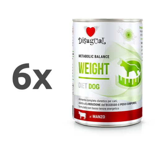 Disugual Dog veterinarska dieta Metabolic Balance Weight, govedina - 400 g - 6 x 400 g