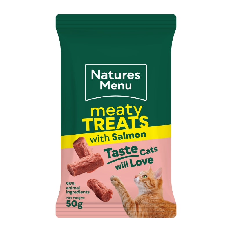Natures menu Cat Meaty Treats priboljški za mačke - losos, postrv in svinjina - 50 g