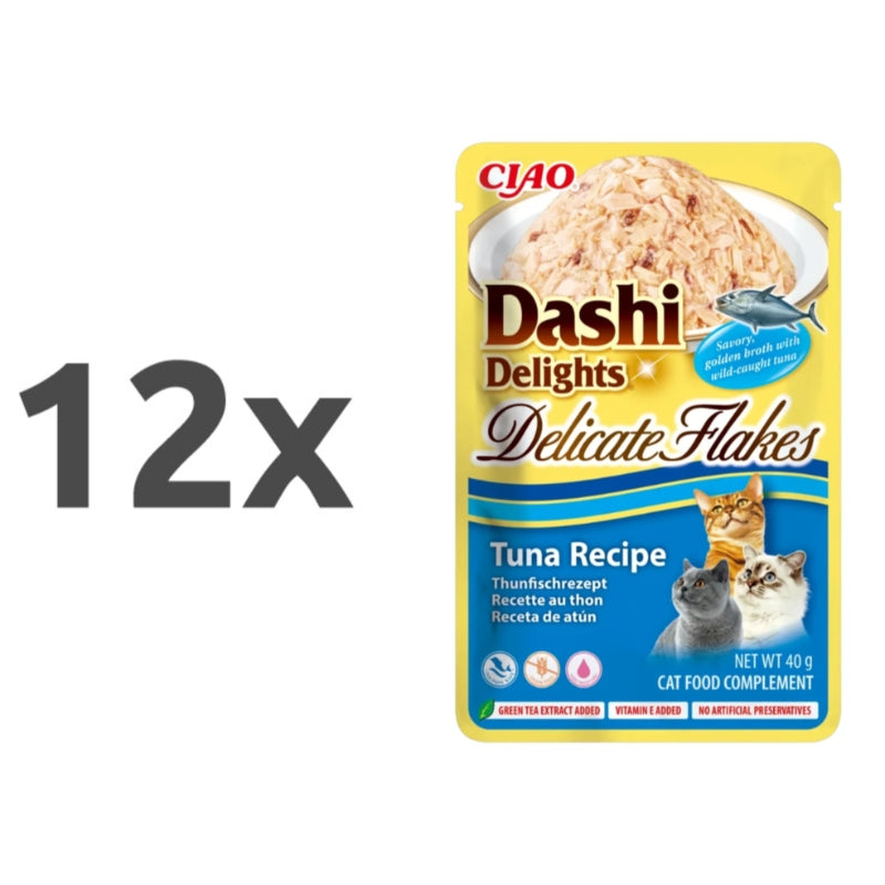 Inaba Cat Dashi Delights koščki v juhi, tuna - 40 g - 12 x 40 g