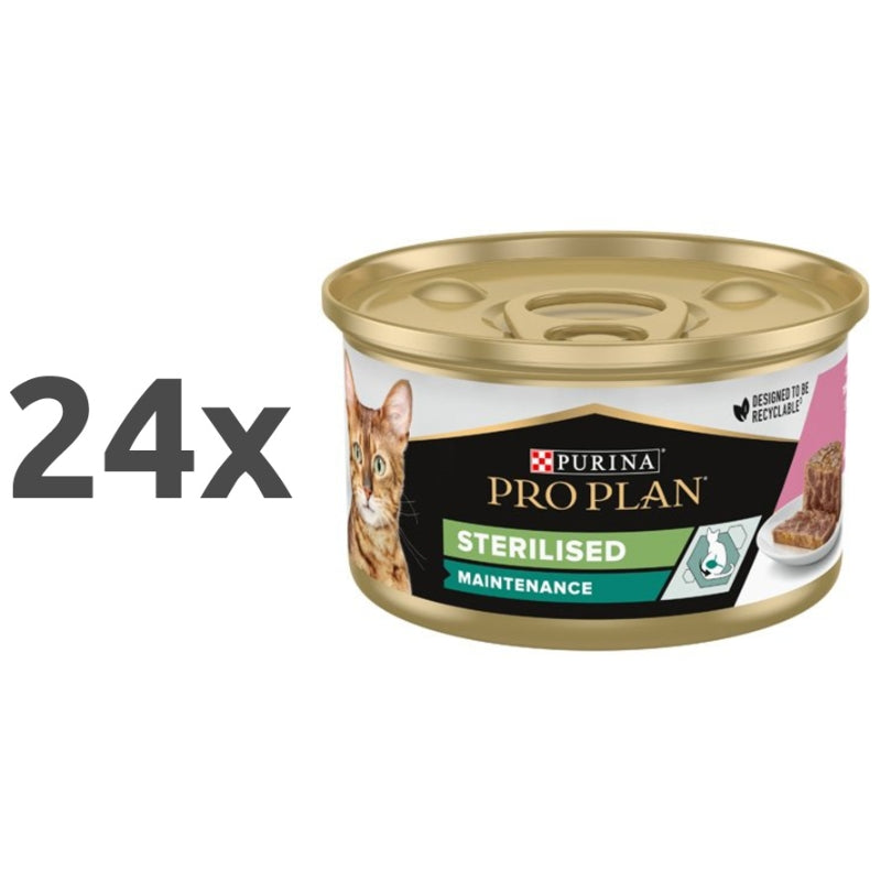 Purina Pro Plan Cat Adult Sterilised Maintenance pašteta, konzerva - losos - 85 g - 24 x 85 g