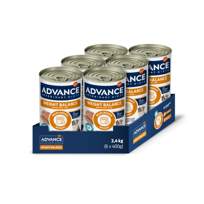 Advance veterinarska dieta za pse Weight Balance, konzerva - piščanec - 400 g - 6 x 400 g