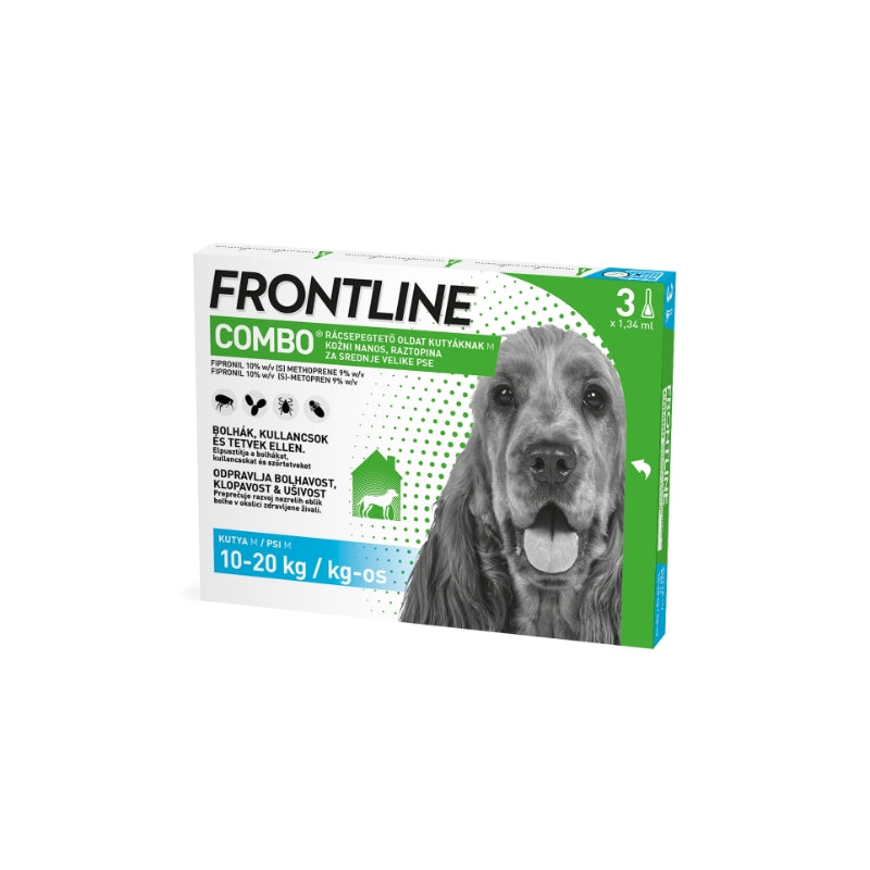 Frontline Combo ampule proti zunanjim zajedavcem za pse, M - 3 x 1,34 ml