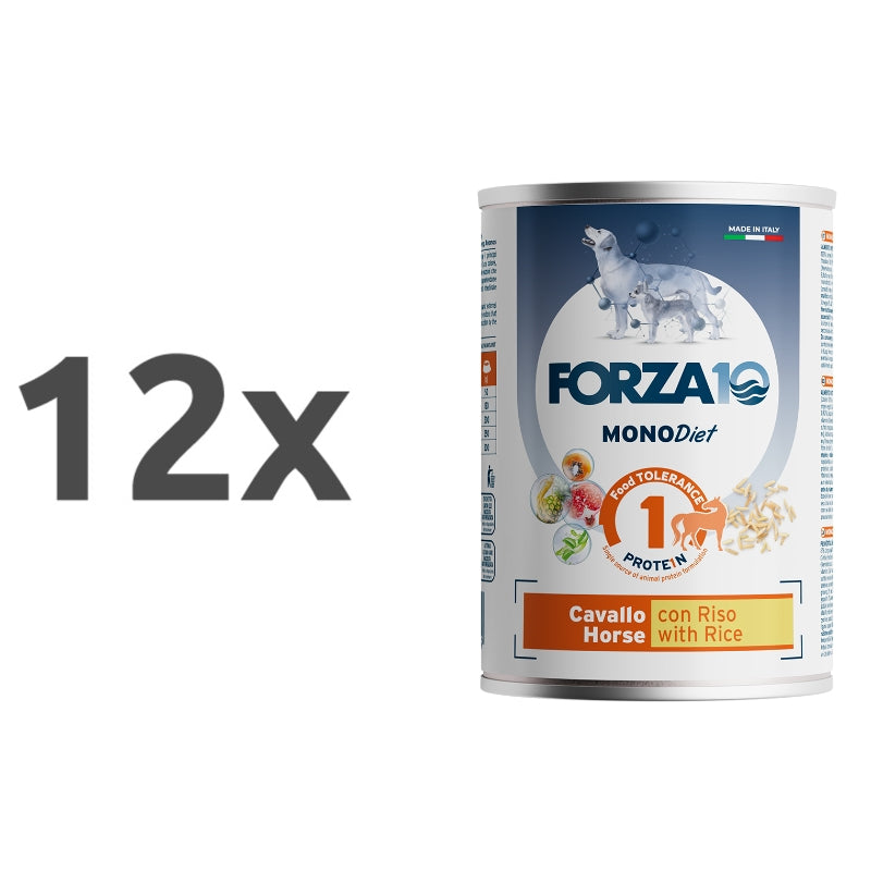 Forza10 MonoDiet mokra hrana za pse, konj in riž - 400 g - 12 x 400 g