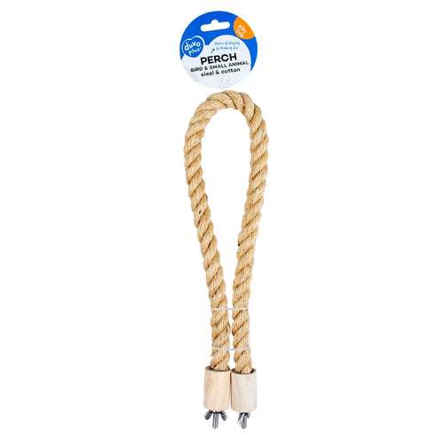 Duvo palica iz vrvi za ptice L, bež - 75 x 3 cm