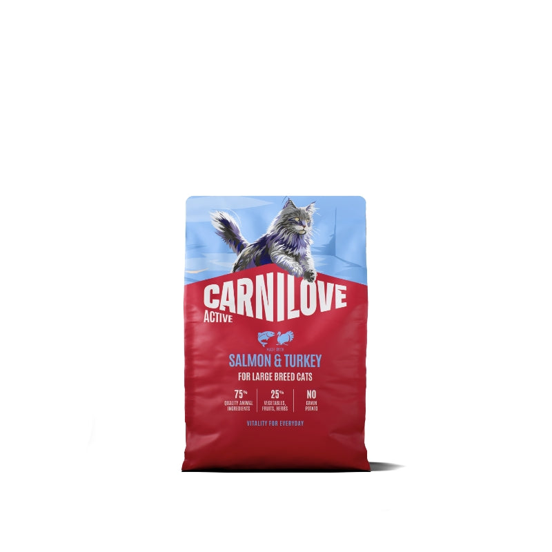Carnilove Cat Active Adult Large, briketi - losos in puran - 2 kg