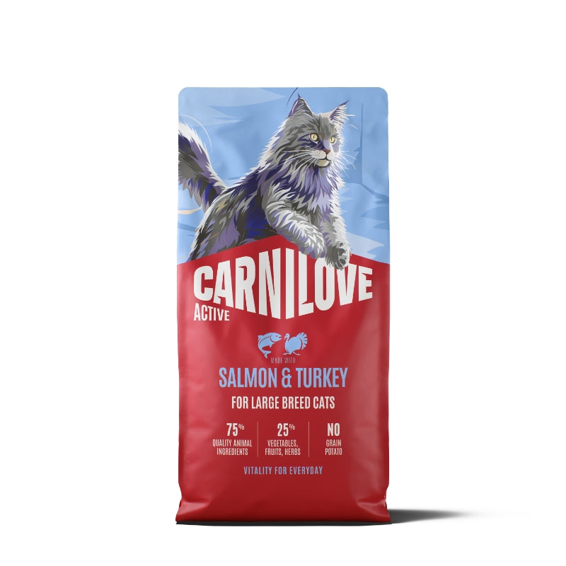 Carnilove Cat Active Adult Large, briketi - losos in puran - 6 kg