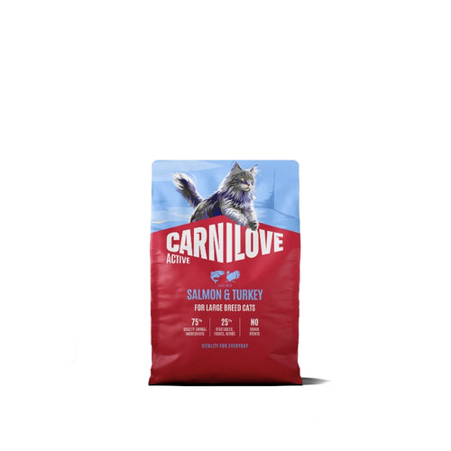 Carnilove Cat Active Adult Large, briketi - losos in puran