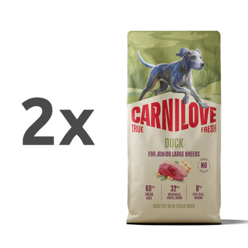 Carnilove Dog True Fresh Junior Large, briketi - raca - 2 x 12 kg