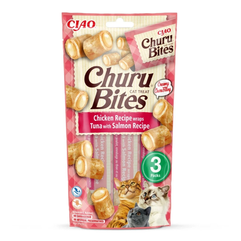 Inaba Cat Churu Bites, piščanec, tuna in losos - 3 x 10 g