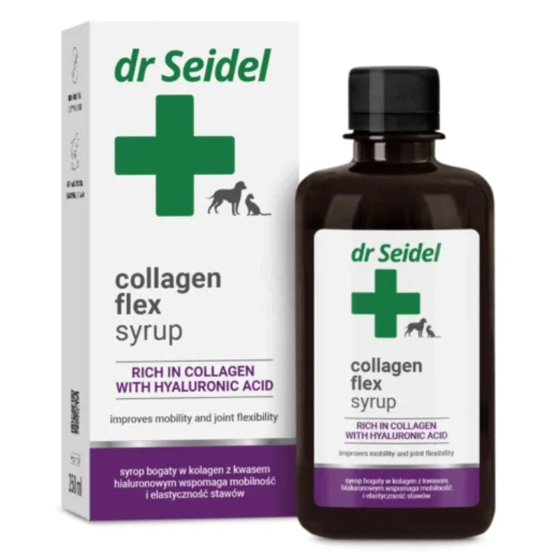 dr Seidel Colagen Flex sirup s kolagenom in hialuronsko kislino za pse in mačke - 250 ml