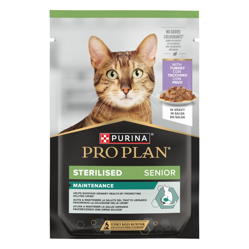 Purina Pro Plan Sterilised Senior vrečka - puran - 85 g