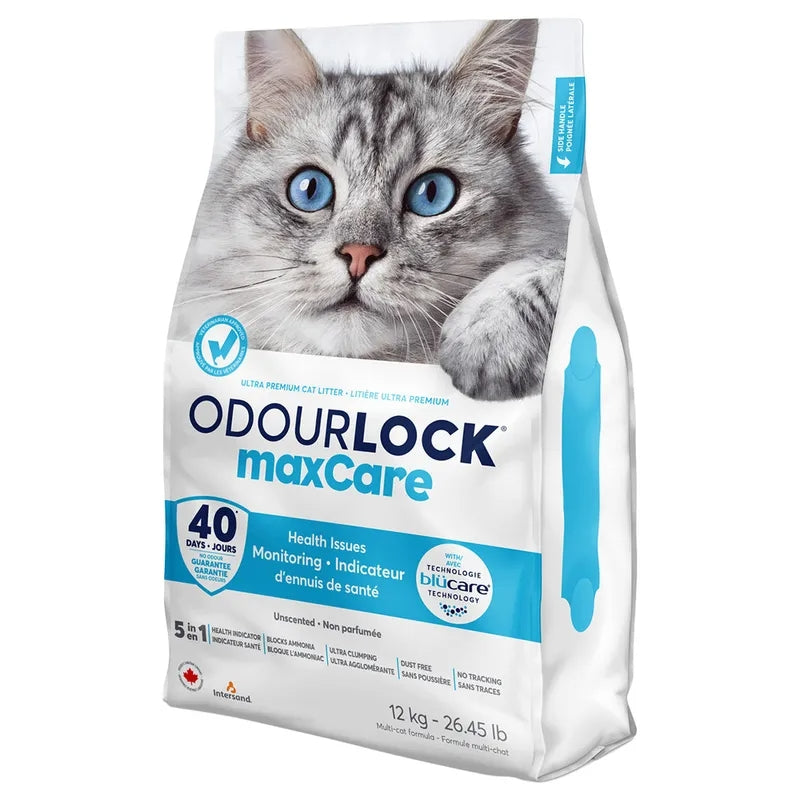 OdourLock posip za mačke MaxCare, brez vonja - 12 kg