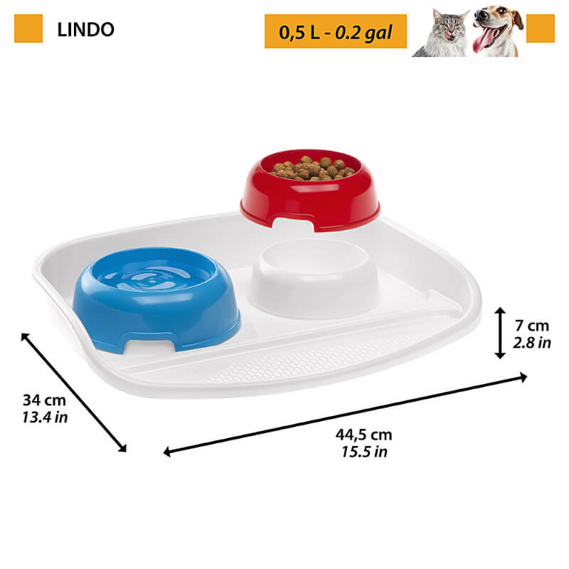 Ferplast Lindo podstavek in posode - 2x0,3 l (2)