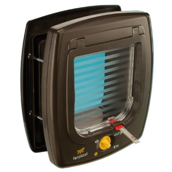 Ferplast Swing 7 vgradna vrata z magnetnim ključem, rjava - 22,5 x 10,4 x 25,2 cm